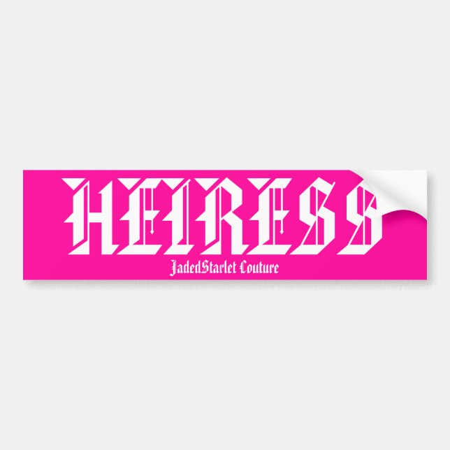 HEIRESS, JadedStarlet Couture-Autoaufkleber Autoaufkleber (Vorne)