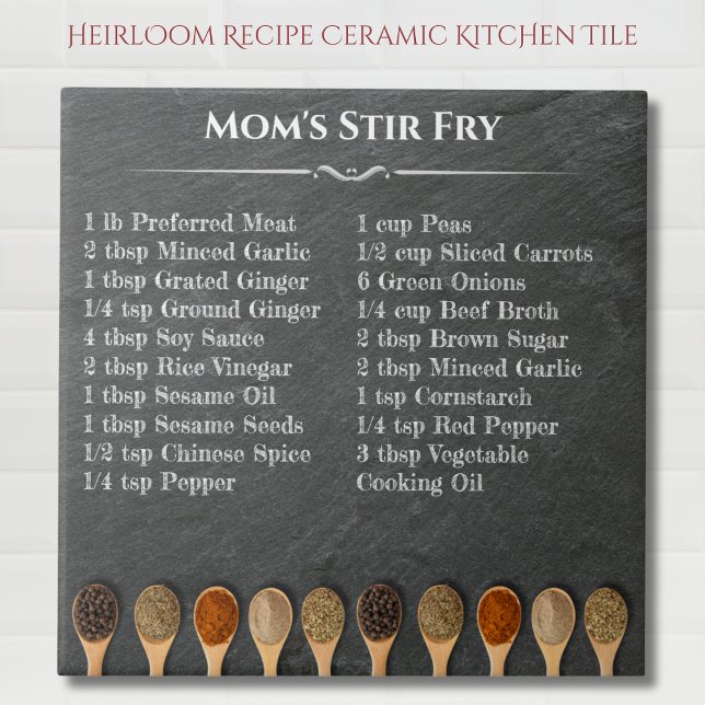 Heirloom Family Rezept Zutaten Liste Küche Fliese (Heirloom Family Recipe Ingredients List Kitchen Tile)