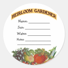 Heirloom Gardener Custom Seed Packers Stickers