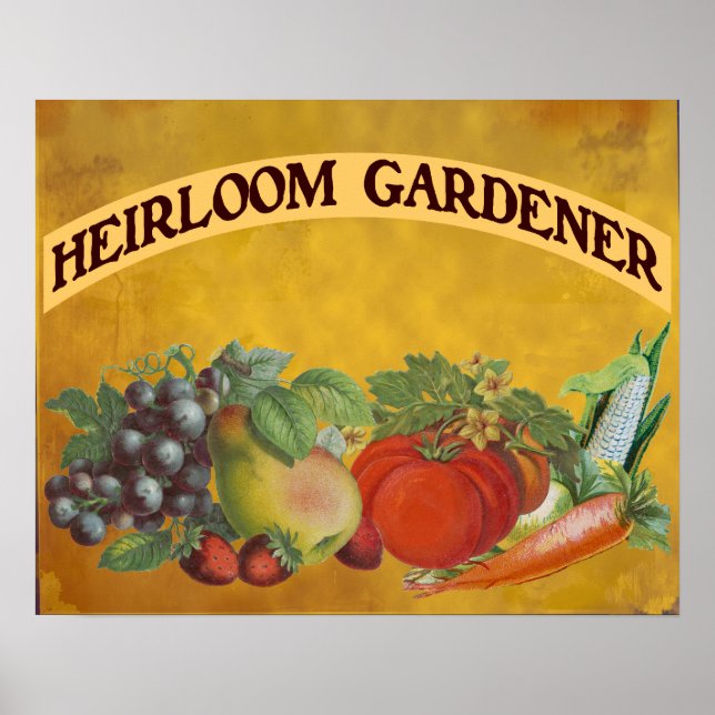 Heirloom Gardener Vintag Art Poster (Vorne)
