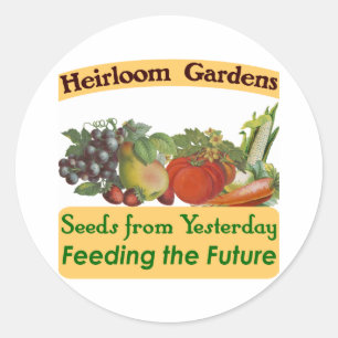 Heirloom Gardens Grünes Sprichwort Runder Aufkleber