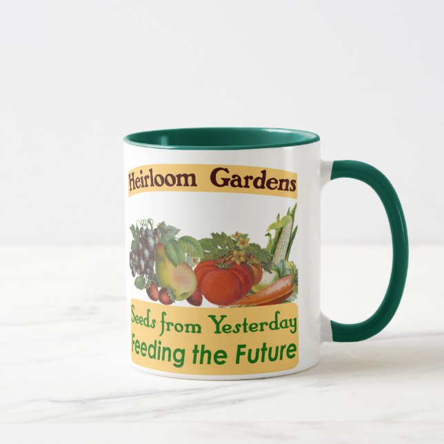 Heirloom Gardens Grünes Sprichwort Tasse (Rechts)