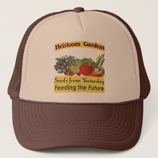 Heirloom Gardens Grünes Sprichwort Truckerkappe (Vorderseite)