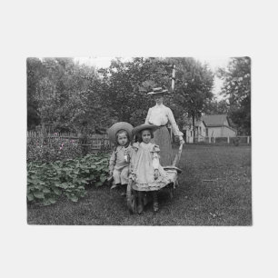 Heirloom Gartengarten Mutter Tochter 1890 Fußmatte