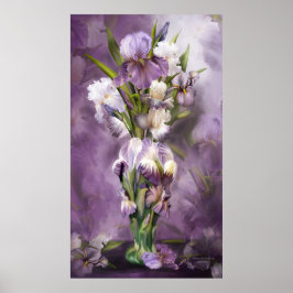 Heirloom Iris in Iris Vase Art Poster/Print Poster