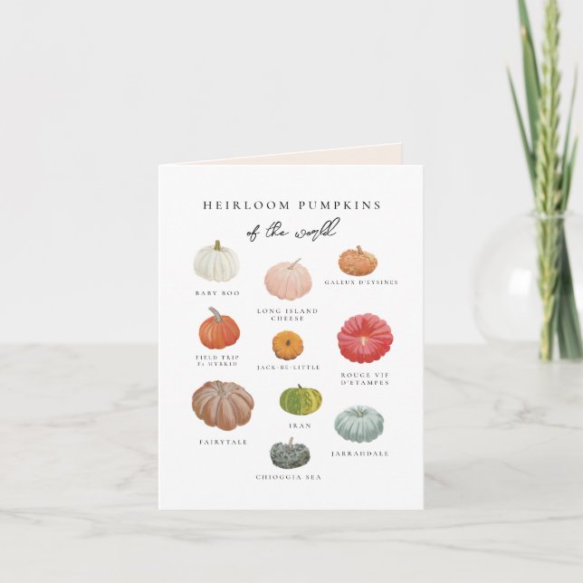 Heirloom Pumpkins Fall Karte (Vorderseite)