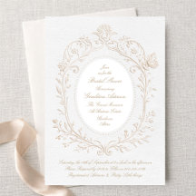 Heirloom Rococo Botanical Frame Bridal Shower