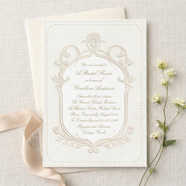 Heirloom Rococo Bridal Shower Invitation (Créateur téléchargé)