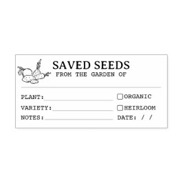 Heirloom Seed Saver Packet Gummistempel
