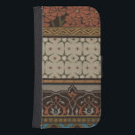 Heirloom Textil mit dekorativen Mustern Phone Geldbeutel<br><div class="desc">Druck eines dekorativen Erbsttextils von Juni Erica Vess. Blütenmuster auf einem hellbraunen Hintergrund. Wenn Sie Gefallen an Erdtönen und Blume haben,  ist dies der Kauf für Sie!</div>