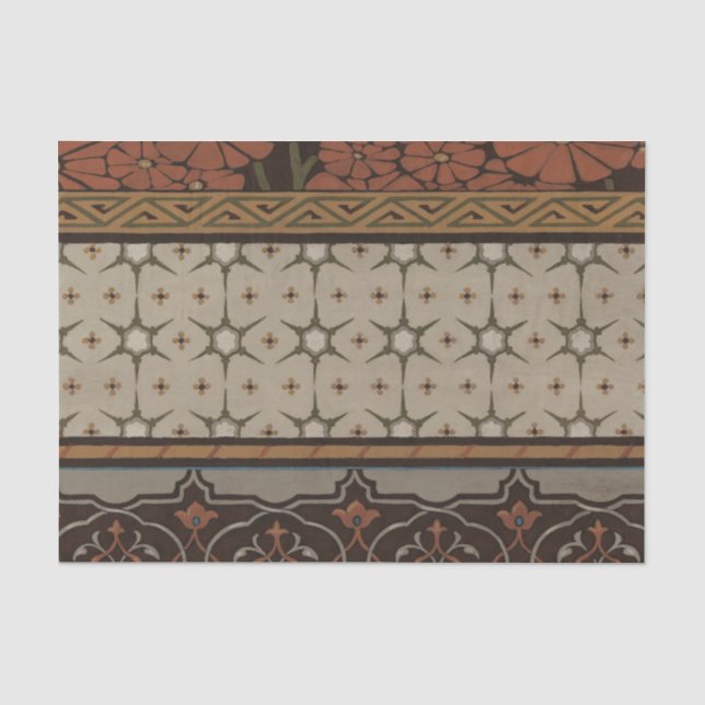 Heirloom Textil mit dekorativen Mustern Seidenpapier (Vorderseite)