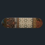 Heirloom Textil mit dekorativen Mustern Skateboard<br><div class="desc">Druck eines dekorativen Erbsttextils von Juni Erica Vess. Blütenmuster auf einem hellbraunen Hintergrund. Wenn Sie Gefallen an Erdtönen und Blume haben,  ist dies der Kauf für Sie!</div>