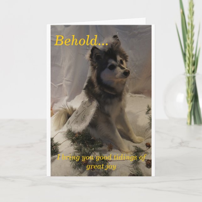 Heisere Engels-Weihnachtskarte Feiertagskarte (Vorderseite)