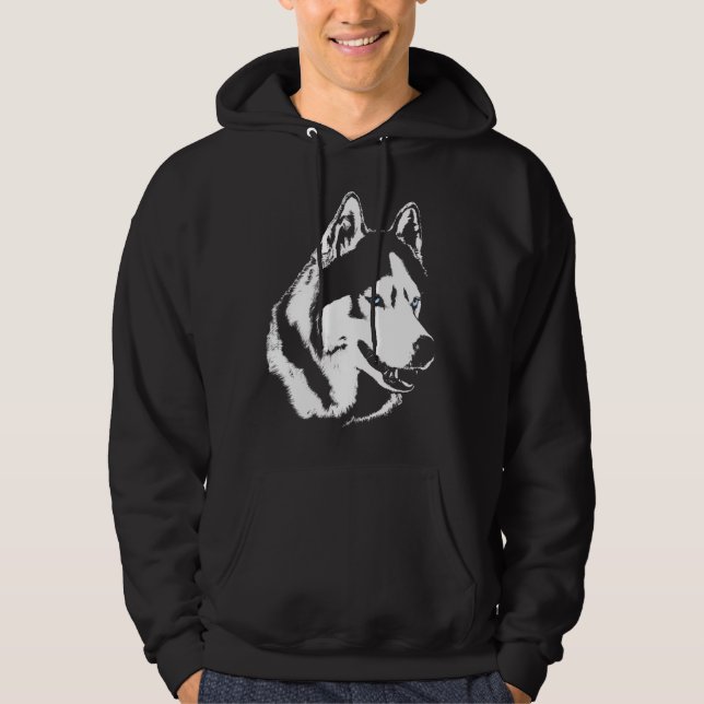 Heisere Hoodie-Wolf-Kunst-mit Kapuze Hoodie (Vorderseite)