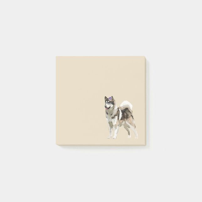 Heisere Hundekunst-Post-Itanmerkungen Post-it Klebezettel (Vorderseite)