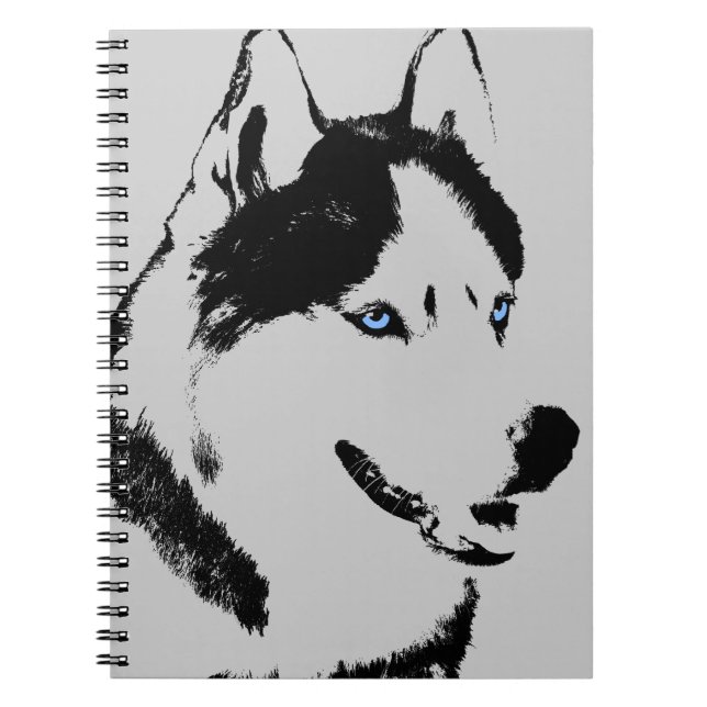 Heisere Notizbuch-Husky-Geschenke u. Bücher (Vorderseite)