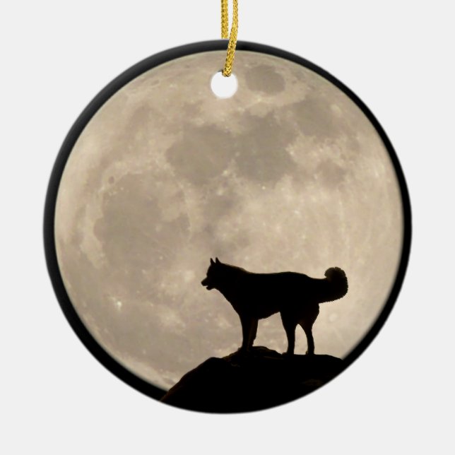 Heisere Verzierungs-personalisierte Keramik Ornament (Vorne)