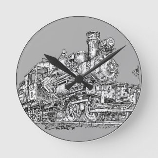 Heisler Dampf-Motor 1899 Runde Wanduhr