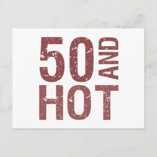 Heiß 50. Geburtstag Postkarte