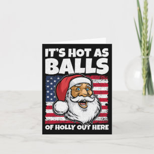Heiß als Santa US-amerikanische Fahne Weihnachten Karte