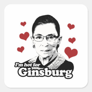 heiß für Ginsburg Quadratischer Aufkleber