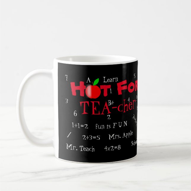 Heiß für Lehrer-völlig kundengerechte Tasse! Kaffeetasse (Links)