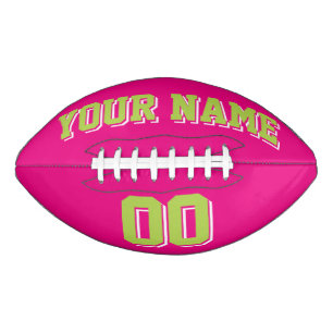 HEISS PINK LIME GREEN UND WEISS Custom Football