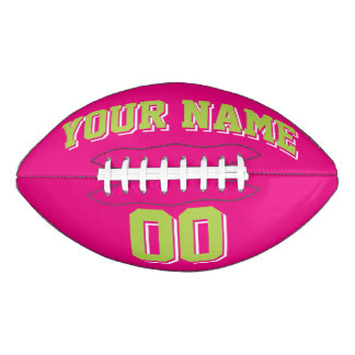 HEISS PINK LIME GREEN UND WEISS Custom Football