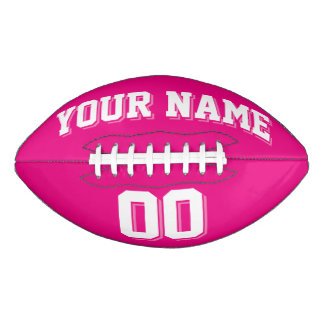 HEISS PINK UND WEISS Benutzerdefinierter Football