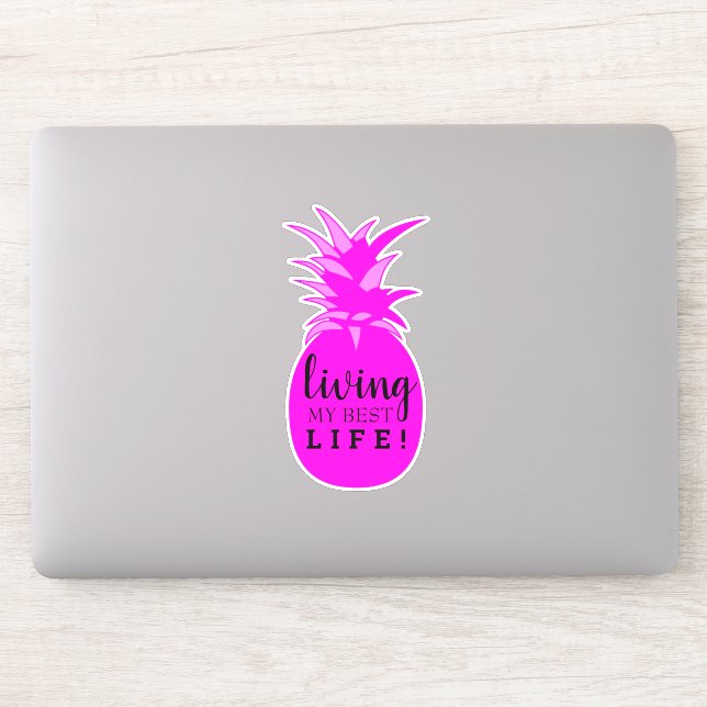 Heiß rosa Ananas, die mein bestes Leben retten Aufkleber (Computer)