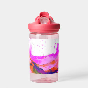 Heiß rosa Aquarellfarben Trinkflasche
