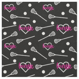 Heiß rosa auf schwarzen Lacrosse Sticks und Herzmu Stoff