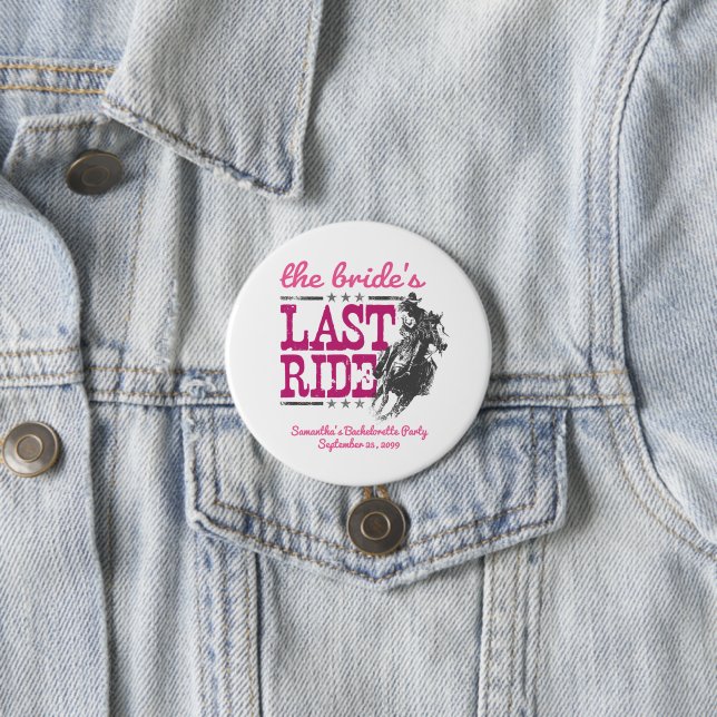 Heiß rosa, die letzte Reise der Braut Button (Beispiel)