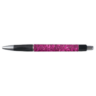 Heiß rosa funkelnder falscher Glitter Kugelschreiber
