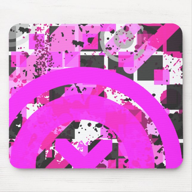 heiß rosa gebeutelter Chex: Mousepad (Vorne)