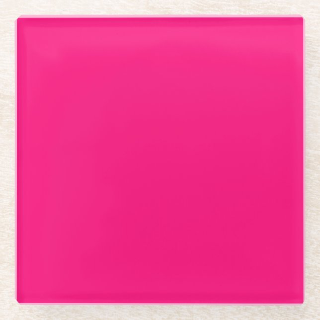 Heiß rosa glasuntersetzer (Vorderseite)