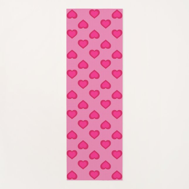 Heiß rosa Herzen Yogamatte (Vorderseite)