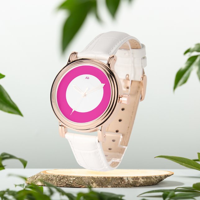 Heiß rosa Initialen personalisiert eWatch Armbanduhr (Von Creator hochgeladen)