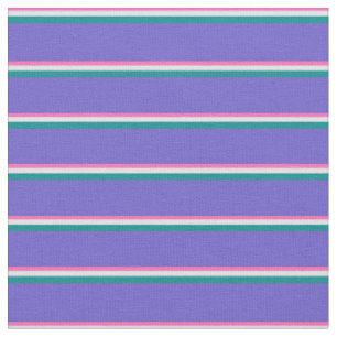 Heiß rosa, Lavendel, dunkler Cyan und Schieferblau Stoff