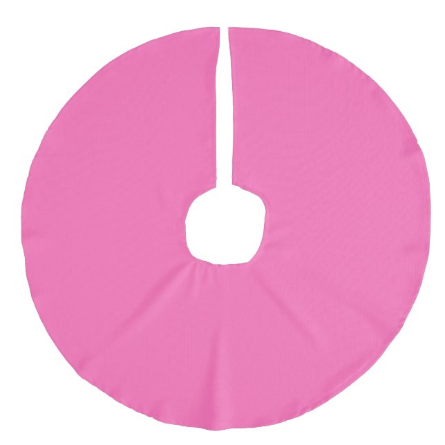 Heiß rosa leinenimitat weihnachtsbaumdecke (Vorderseite)