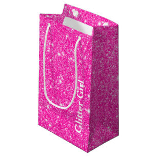 Heiß Rosa Mädchen Glitter Mädchen Zeigen Sie Ihren Kleine Geschenktüte