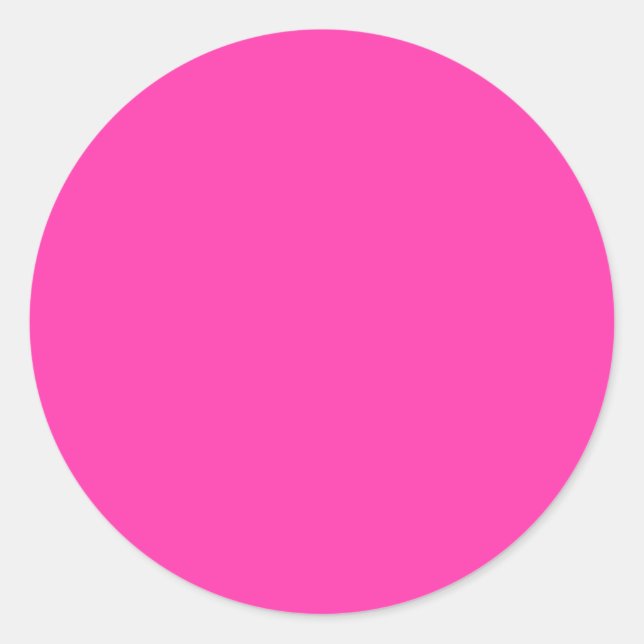 Heiß rosa mit kalkgrüner Grenze Runder Aufkleber (Vorderseite)