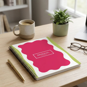Heiß rosa moderne trendige süße Muster stilvoll Notizbuch