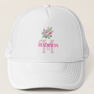 Heiß rosa Monogramm Truckerkappe
