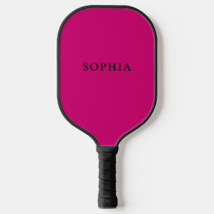 Heiß Rosa Personalisierter Name Pickleball Schläger