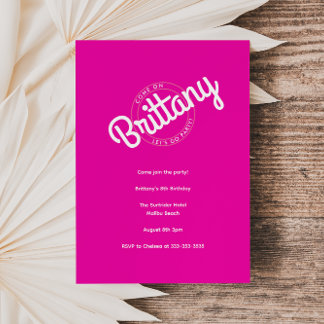 Heiß rosa Retro Dolly Let's Go Party!