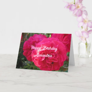Heiß rosa Rose - Personalisierte Geburtstagskarte Karte