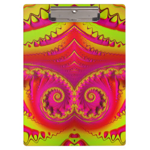 HEISS! ~ Rosa Rot und Gelb Design Original ~ Klemmbrett