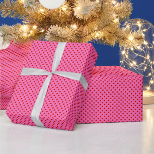 Heiß Rosa Rote Tupfen Sm DIY Farben Geschenkpapier