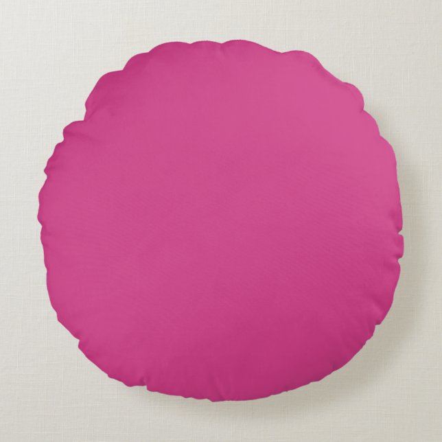 Heiß rosa rundes kissen (Vorderseite)